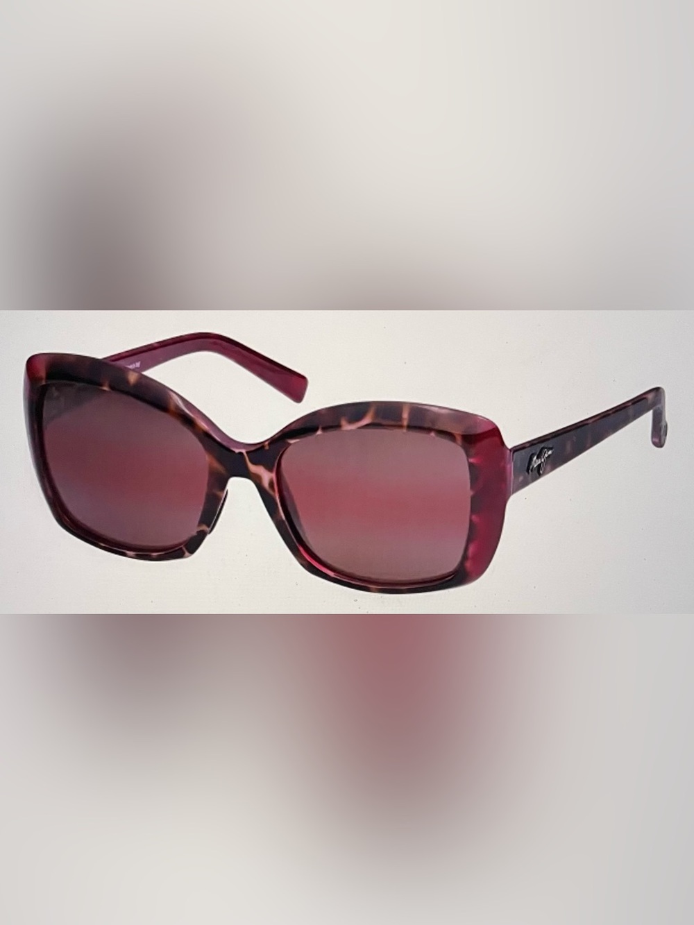 Maui Jim Orchid Raspberry PolarizedPlus2 Rectangular Sunglasses & Cases - Picture 4 of 16